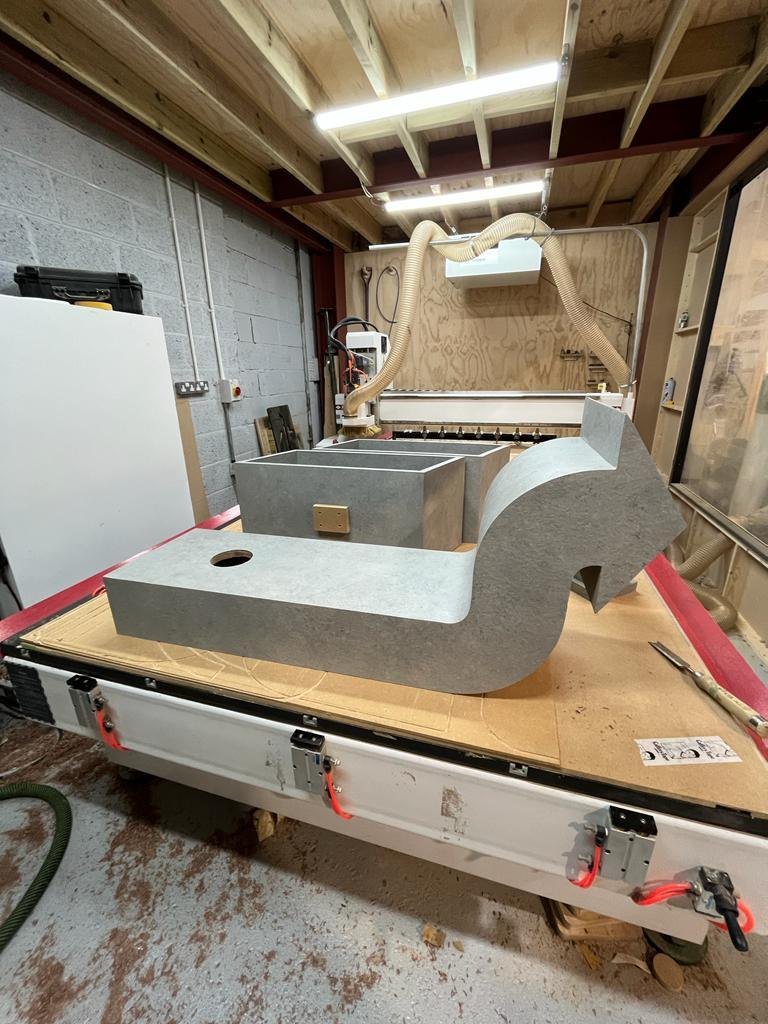 Pegasus 1530 ATC CNC router cutting plywood in the Rule One CNC workshop